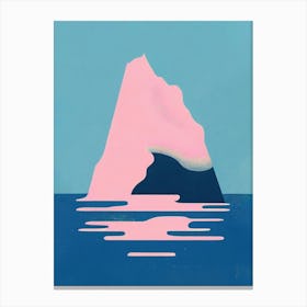 Indigo Iceberg Mystical Presence Retro Graphic Print Canvas Print