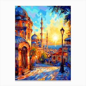 Sleymaniye Mosque Pixel Art 10 Canvas Print