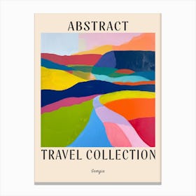 Abstract Travel Collection Poster Georgia 2 Canvas Print