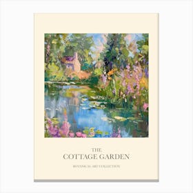Cottage Garden Poster Floral Tapestry 2 Canvas Print