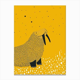 Yellow Walrus 2 Canvas Print