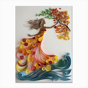 Quilled Art Canvas Print