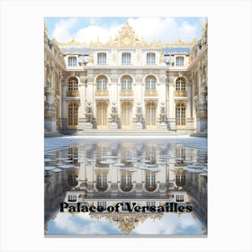 Palace of Versailles Paris France Royal Travel Art Illustration Canvas Print