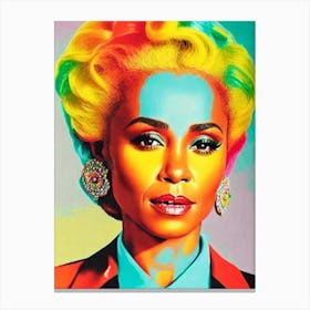 Jada Pinkett Smith Colourful Pop Movies Art Movies Canvas Print