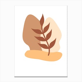 Vector Illustration Of A Leaf Canvas Print