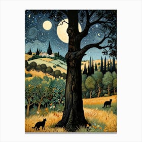 William Morris Tuscan Night Canvas Print