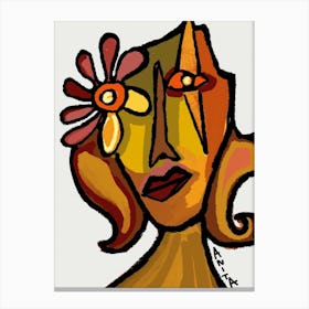 Face Of A Woman Canvas Print