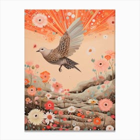 Lark 1 Detailed Bird Painting Canvas Print