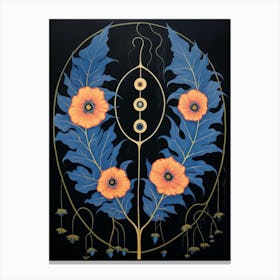 Delphinium 4 Hilma Af Klint Inspired Flower Illustration Canvas Print