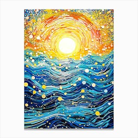 Sunset Over The Ocean Canvas Print