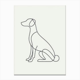 Dog Line Drawing Canvas Print