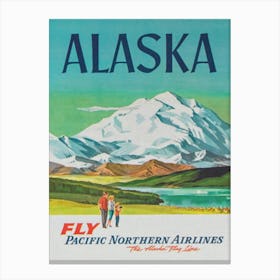 Alaska Retro Vintage Travel Poster Canvas Print