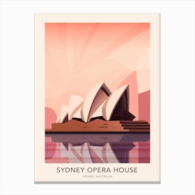 The Sydney Opera House Australia Travel Poster Canvas Print