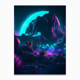 Terraforming Neon Nights Space Canvas Print