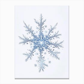 Stellar Dendrites, Snowflakes, Pencil Illustration 2 Canvas Print