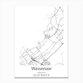 Wassenaar,Netherlands Minimalist Map Canvas Print