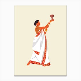 Indian Dance Bengal Print Canvas Print
