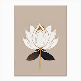 American Lotus Retro Minimal 5 Canvas Print