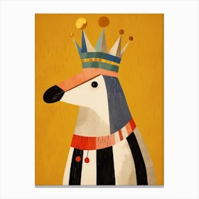 Little Anteater Wearing A Crown Canvas Print