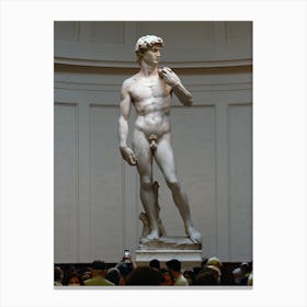 David Statue Museum People Full Florence Italian Italy Milan Venice Florence Rome Naples Toscana photo photography art travel Canvas Print