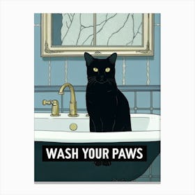 Wash Your Paws 1 Canvas Print