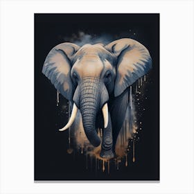 Elephant Watercolor Canvas Print