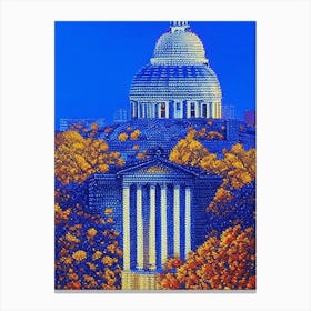 Columbia, City Us  Pointillism Canvas Print