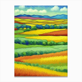 Field Of Yellow Canvas Print