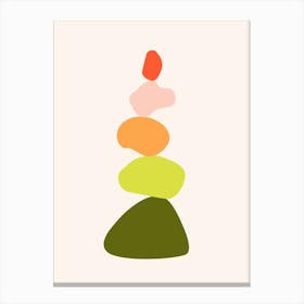 Midcentury Modern Shapes Abstract Poster 5 Canvas Print