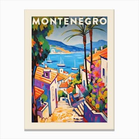 Budva Montenegro 3 Fauvist Painting  Travel Poster Canvas Print