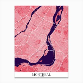 Montreal Pink Purple Canvas Print