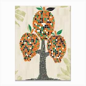 Orange Tree Mosaic Canvas Print