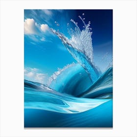 Splashing Water Waterscape Photography 1 Canvas Print