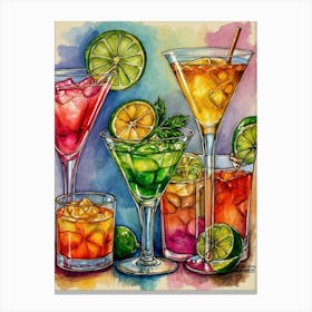 Colorful Drinks Canvas Print Canvas Print