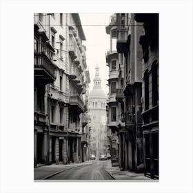 Genoa, Italy, Black And White Photography 1 Canvas Print