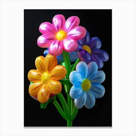 Bright Inflatable Flowers Asters 5 Canvas Print