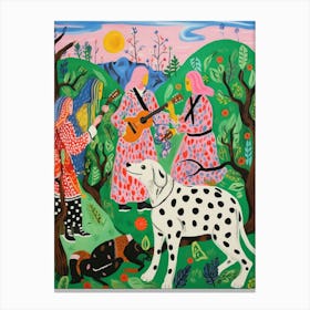 Maximalist Animal Painting Dalmatian 1 Canvas Print