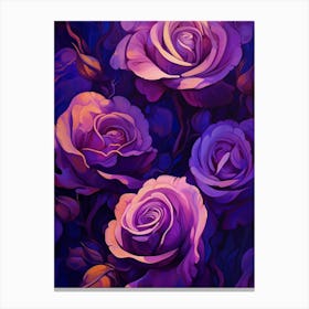 Light Of The Purple Roses Canvas Print