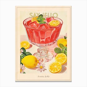 Fruity Jelly Vintage Cookbook Illustration 2 Poster Canvas Print