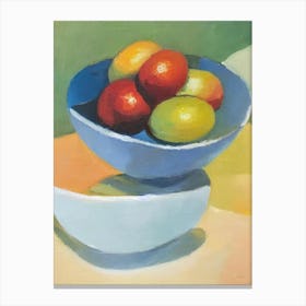 Loquat Bowl Of fruit Canvas Print
