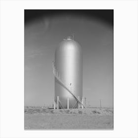 Gas Tank,Oklahoma City Oil Field, Oklahoma By Russell Lee Canvas Print