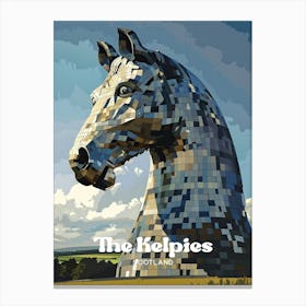 The Kelpies Scotland Horse Sculpture Travel Art Canvas Print