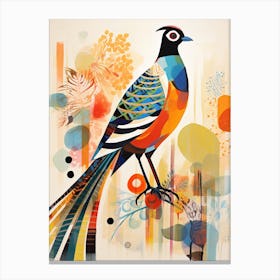 Bird Painting Collage Pheasant 1 Canvas Print