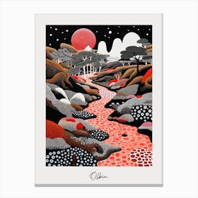 Poster Of Olbia, Italy, Illustration In The Style Of Pop Art 3 Canvas Print
