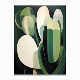Modern Abstract Cactus Painting Bunny Ear Cactus 1 Canvas Print