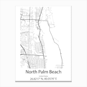 North Palm Beach,United States Minimalist Map Lienzos