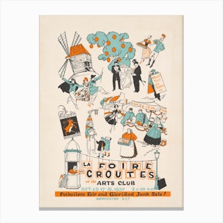 La Foire Aux Croutes At The Arts Club Vintage Poster Canvas Print