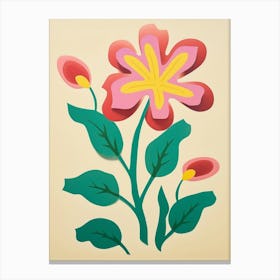 Cut Out Style Flower Art Lily 3 Canvas Print