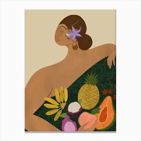 Fruit Seller Canvas Print