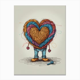 Heart Of Yarn 11 Canvas Print